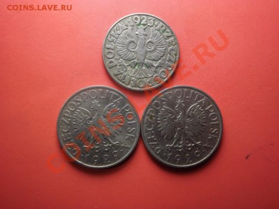 1 злот 1929г.- 2 шт. 50 грош 1923 года - Изображение 253
