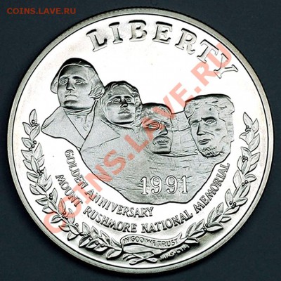 США_памятный доллар 1991(S); Ag, пруф, до 04.06_22.02мск - 5083