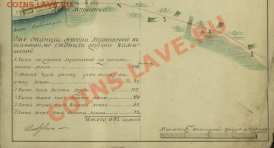 Карта тракта. Каинский уезд - 3 версты в дюйме 1839г - план сжатое