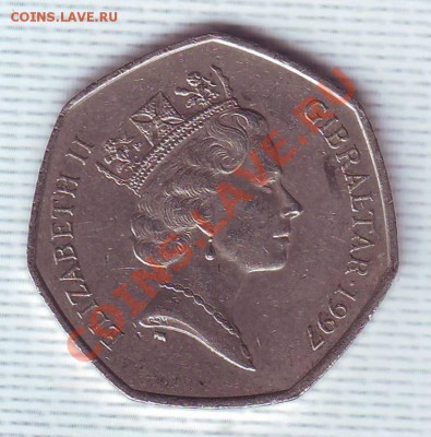 Гибралтар.50 пенсов.1997.Афалины.до 11 Июня - 2007 г.JPG