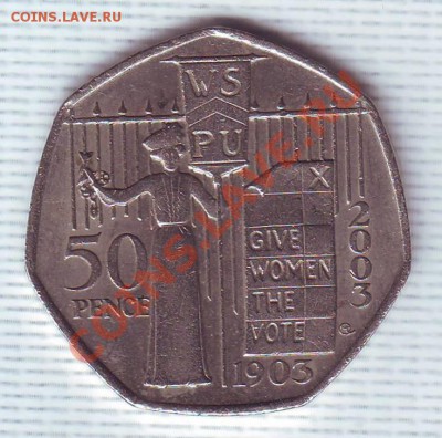 В.Британия.50 Пенсов.2003.Права женщин. до 11 Июня - 2003 г0001.JPG