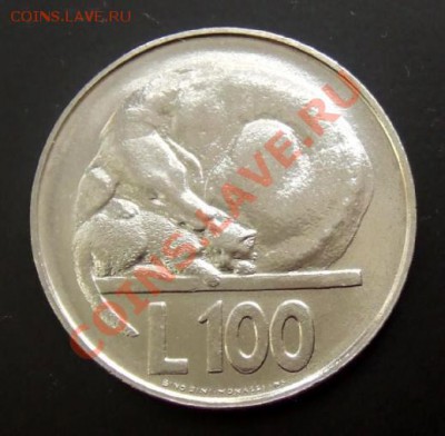 САН-МАРИНО 100 лир (1975) Кот и пёс до 09.06 (22.00) - Сан-Марино 100 лир (1975) Р