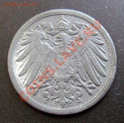 ГЕРМАНИЯ 10 пфеннигов (1922) цинк до 09.06 (22.00) - Германия 10 пфеннигов (1922) цинк А