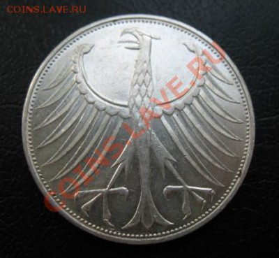 1974 ФРГ, 5 М, двор D, серебро, до 11.06 в 21-00 мск - 5 74 а