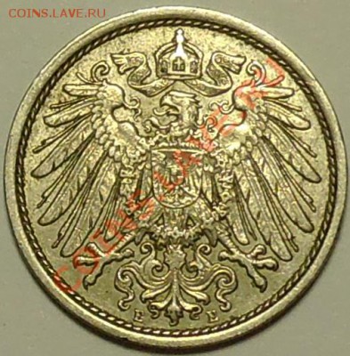 ГЕРМАНИЯ - 10 фенигов 1914 Е - до 13 июня - 765