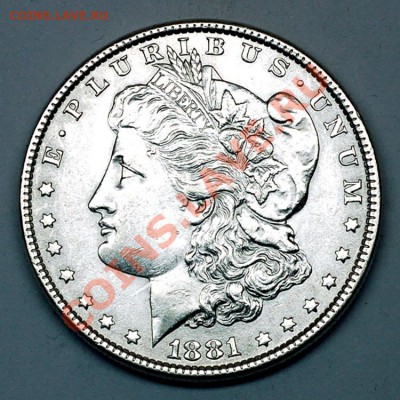 США_серебряный "Morgan Dollar" 1881; до 08.06_22.06мск - 5517