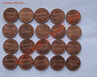 1 цент США 1980-2002 годов  40 шт   до 11 июня 22-22 МСК - 022.JPG