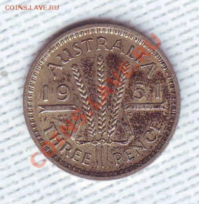 Ag.Австралия.3 пенса.1951.Георг 6. до 14 Июня - 19510028.JPG