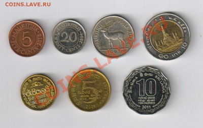 ШРИ ЛАНКА,МАВРИКИЙ,ТАИЛАНД - 7 монет до 15.06.2013г 21-00 - 7 иностранных монет - ШРИ ЛАНКА,ТАИЛАНД,МАВРИКИЙ 001