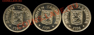 200 марок финляндия 1956,57,58 оценка - 001