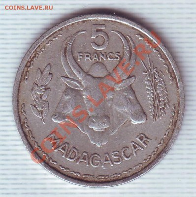 Франц.Мадагаскар.5 Франков.1953. до 15 Июня - 19530011.JPG