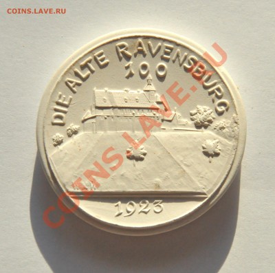 Керамические нотгельды, Германия, фабрика Мейсен - RAVENSBURG_100MARK_WEIS_R