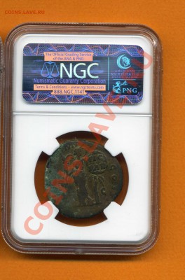 В КАПСУЛЕ NGC F Римская империя Люсиус Верус Сестерций - img937