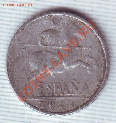 Испания.10 Сентимо.1941.Конкистадор. до 17 Июня - 19410044.JPG