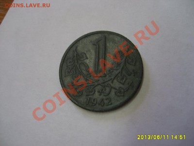 ЧЕХИЯ и МОРАВИЯ: 1 КРОНА 1942 г ( ЦИНК ) !до 13.06.2013 - S6000229.JPG