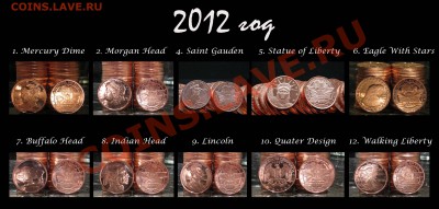 = NEW Слитки США 2012-2013 = Ассортимент более 40 видов - 1-12