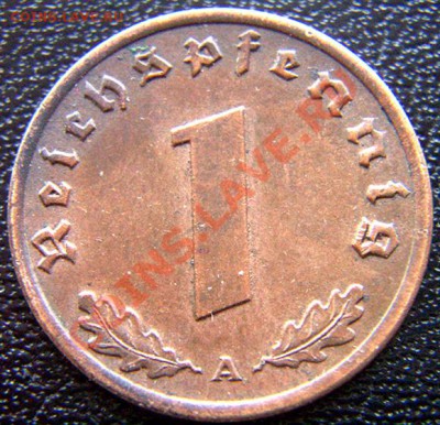 Германия (3-й Рейх)_1 рейхспфенниг 1939(А); до 13.06_22.06мс - 5425
