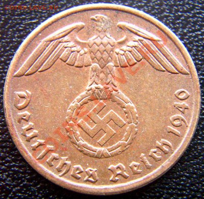 Германия (3-й Рейх)_1 рейхспфенниг 1940(А); до 13.06_22.08мс - 5424