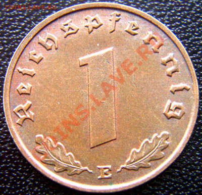 Германия (3-й Рейх)_1 рейхспфенниг 1939(Е); до 13.06_22.12мс - 5419