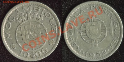 Порт. Мозамбик 10 эскудо 1952 (Ag) до 22:00мск 16.06.13 - мозамбик