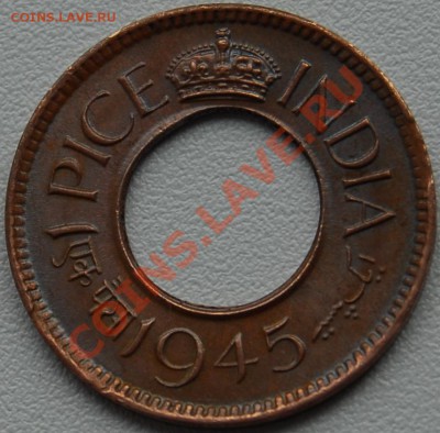 БРИТАНСКАЯ ИНДИЯ - 1 пайса 1945 - до 20 июня - 917