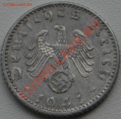 ГЕРМАНИЯ - 50 фенигов 1941 А - до 21 июня - 983