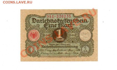 ГЕРМАНИЯ, 1 марка ссудной кассы, UNC, до 18.06 @ 22:00 - banknote_0167_02