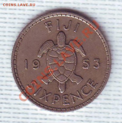 Брит.Фиджи.6 Пенсов.1953.Черепаха. до 21 Июня - 19530014.JPG