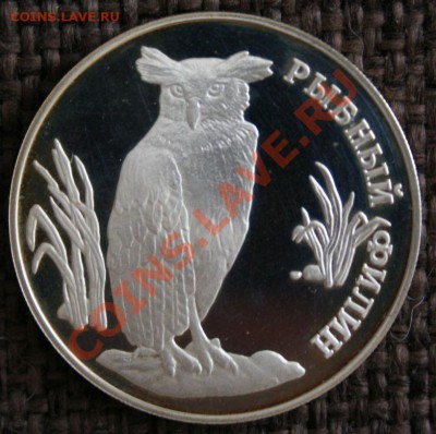 1 руб 1993 Рыбный филин (Серебро). Окон: 18.06.2013 до 22.00 - 1500 Рыбный филин