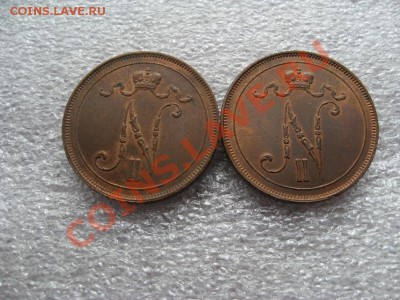Русская Финляндия, 10 пенни 1916-17, штемпельные - image