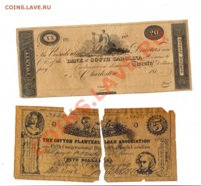 5 долларов 1863 и 50 долларов 1860 гг - 3