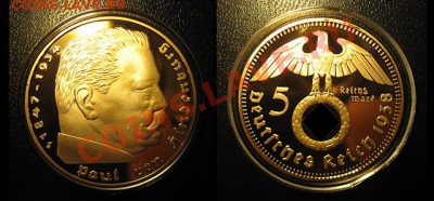 5 рейхсмарок 1938 Золото 24K - _MARKA