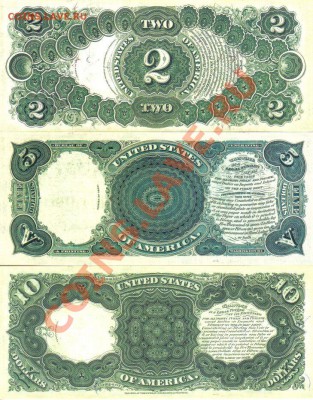 США 2-1000 долларов 1880г копии пресс до 23.06 21.00мск - США 2,5,10,20,50,100,500,1000 долларов 1880г копии пресс-2