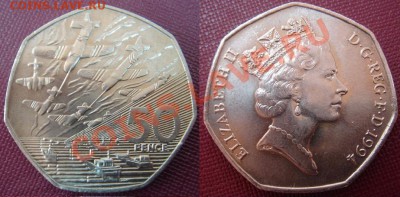 Великобритания: 50 пенсов 1994 25.06.13, 22-00 - 50 пенсов 1994 день Д.JPG