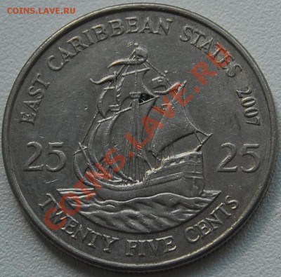 БРИТАНСКИЕ КАРИБЫ - 25 центов 2007 - до 27 июня - 188