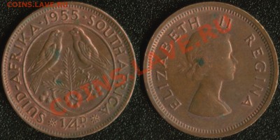Инострань (старые, юбилейка, интересные), СССР, Россия - Южная Африка 1-4 пенса 1955