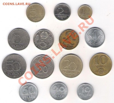 Венгрия 14 монет до 27.06 до 22.00 по МСК - Венгрия 14 монет