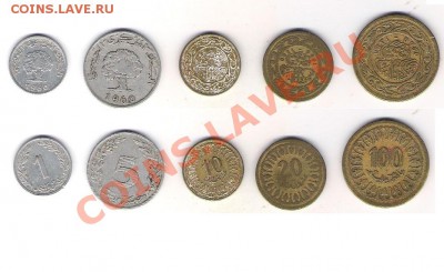 Тунис 5 монет до 27.06 до 22.00 по МСК - Тунис 5 монет