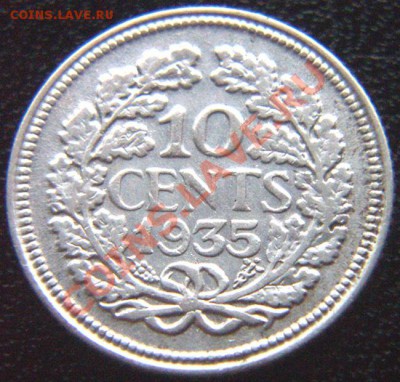 Нидерланды_10 центов 1935; серебро; до 23.06_22.04мск - 5745
