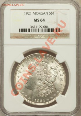 1921 $ 1 NGC MS64. - lf