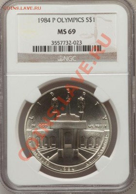 1984-P $ 1 олимпийский Серебряный доллар NGC MS69 NGC - lf