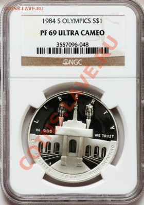 1984-S $ 1 олимпийский Серебряный доллар PR69 Ультра Камея NGC. - lf