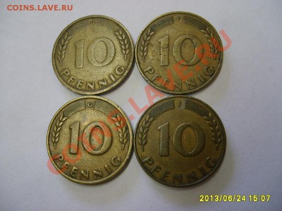 ФРГ, 4 * 10 ПФЕННИГОВ 1949 G , J , F , D !! до 26.06.2013 - S6000506.JPG