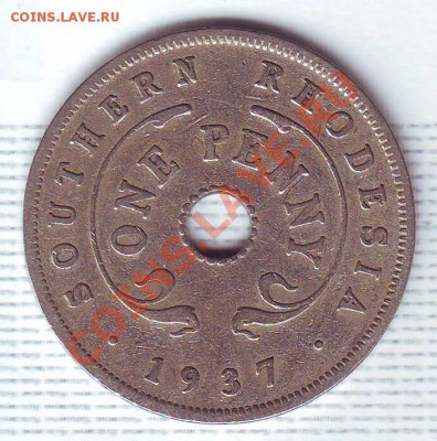 Ю.Родезия.Пенни.1937.Георг 6. до 1 Июля - 19370031.JPG