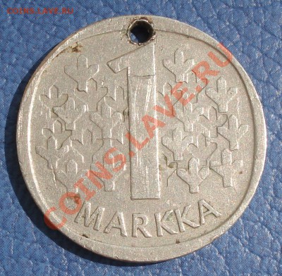 Финляндия 1 марка 1976 г (дырявая) - 1 марка 1976_1