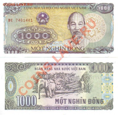 Иностранные боны (UNC и не только) - Вьетнам 1000 донг 1988