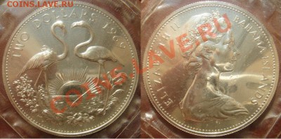 Багамы: Ag-925 2$ 1969 UNC ШАЙБА в запайке до 02.07.13, 22- - Багамы 2 доллара 1969.JPG