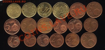Евроходячка,1.2.5.10.20.е-центов - 18 шт   31.06  22-00 - 002