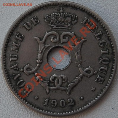 БЕЛЬГИЯ - 10 сентимов 1902 - до 4 июля - 615