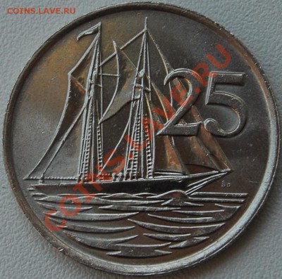 КАЙМАНОВЫ О-ВА - 25 центов 1982 - до 4 июля - 453